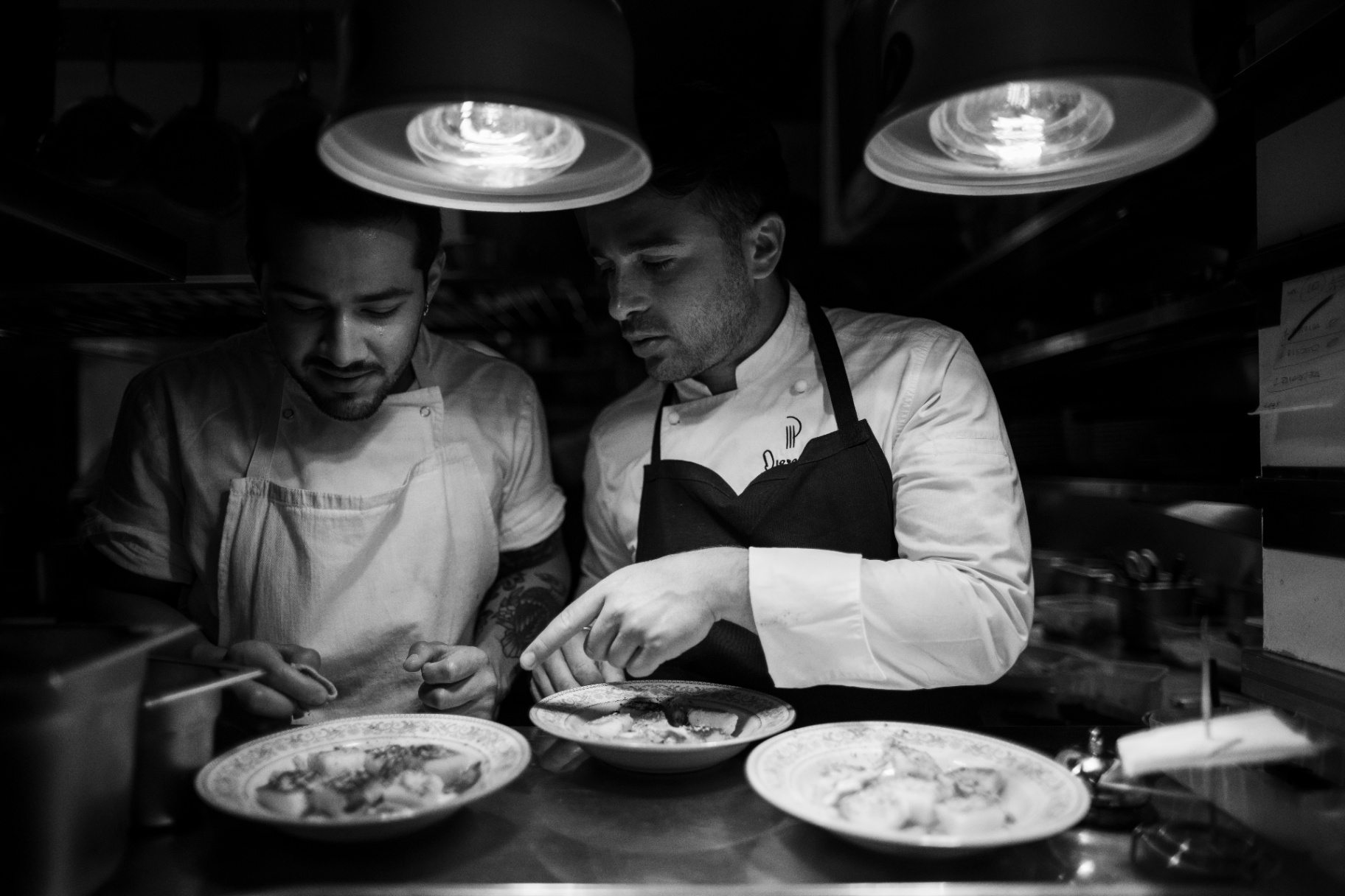 La brigata di cucina del Marco Polo 1960